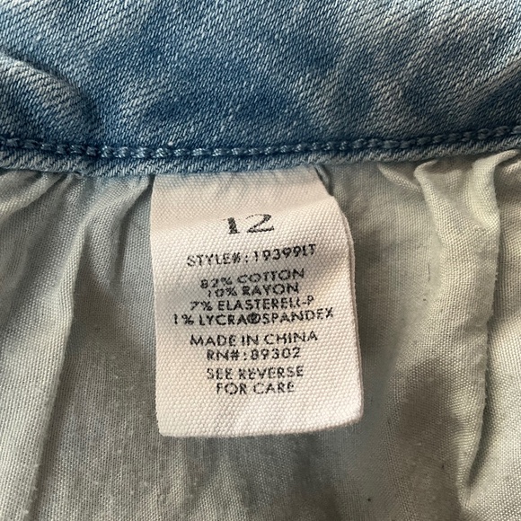 Arula A Beautiful Soul Raw Hem Flare Jeans Stretch Indie Grunge Light Wash 12 - Picture 15 of 16